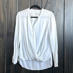 White Long Sleeve Top -  XS